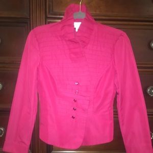 Armani Collezioni Sz 6 Pink Ruffle Front Blouse
